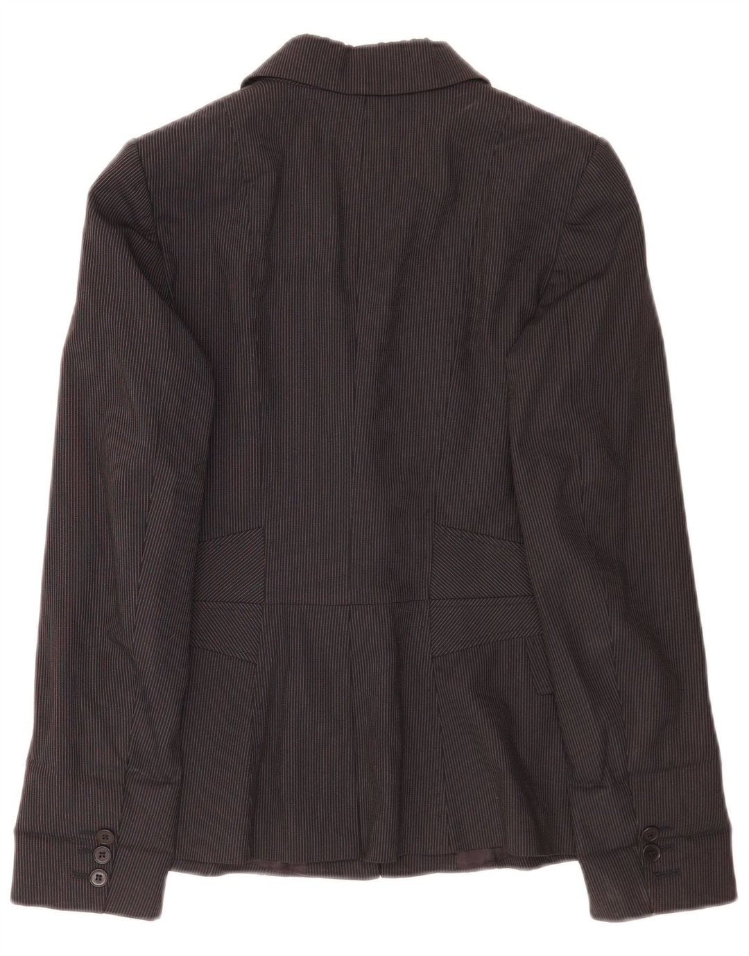 Reiss Veste blazer 1 bouton pour femme UK 8 Petite viscose noire à fines rayures