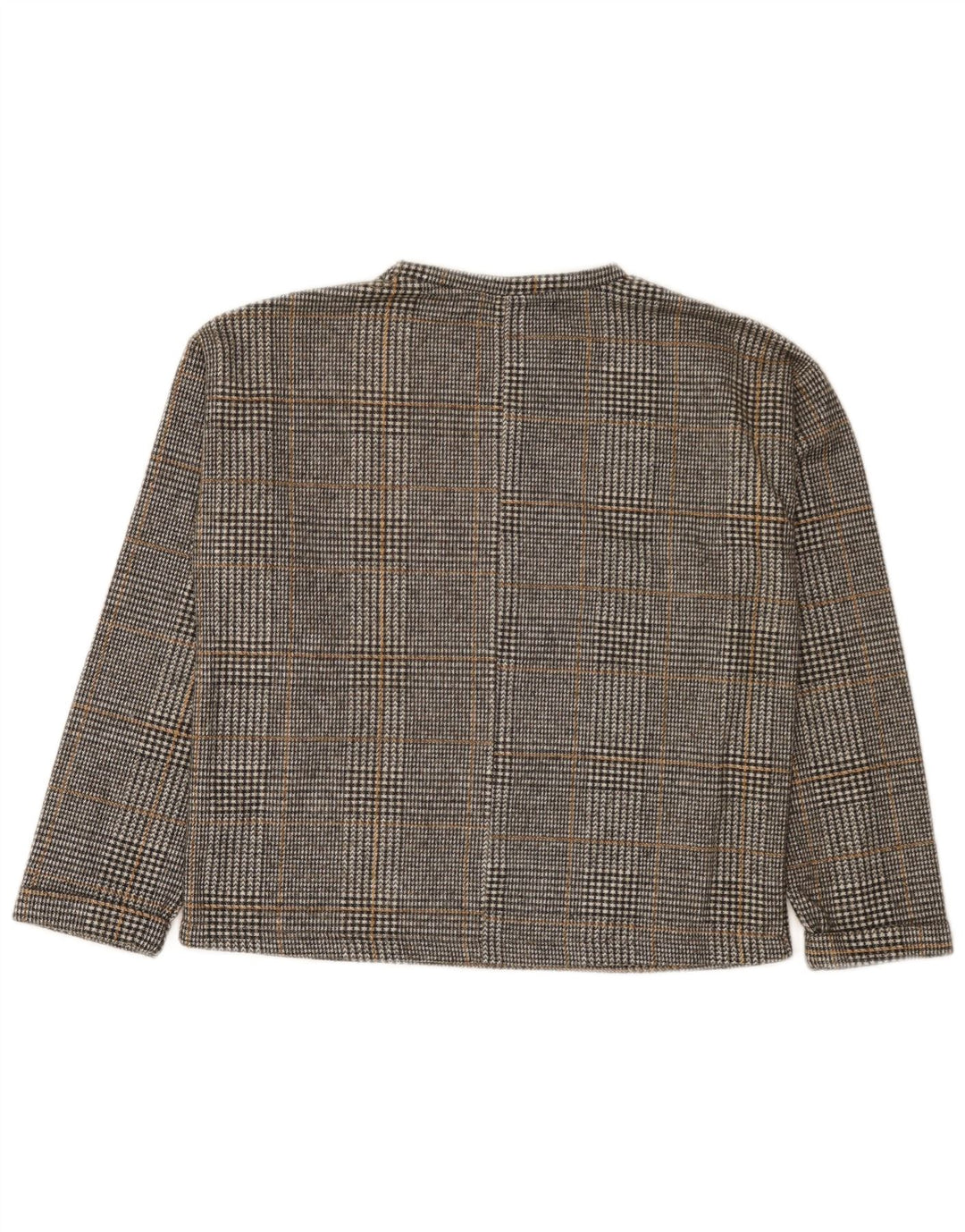 Zara Sweat-shirt Fille 11-12 ans Gris Plaid Polyester