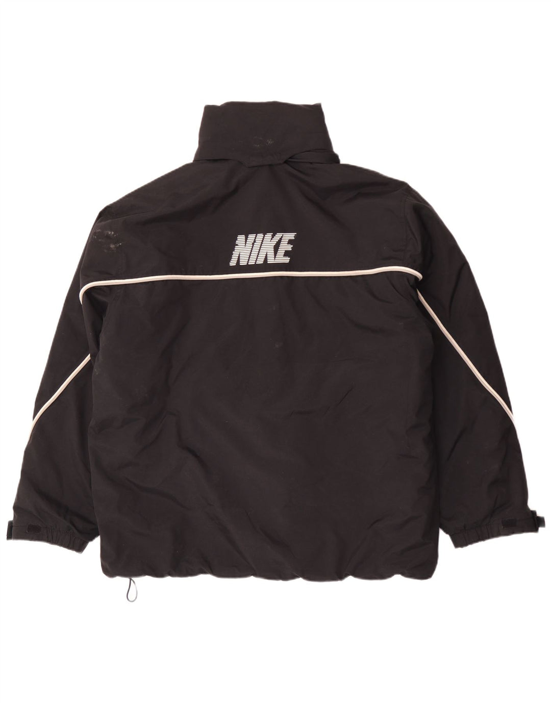 Nike Veste coupe-vent à capuche graphique pour homme UK 42/44 Large Noir Polyester