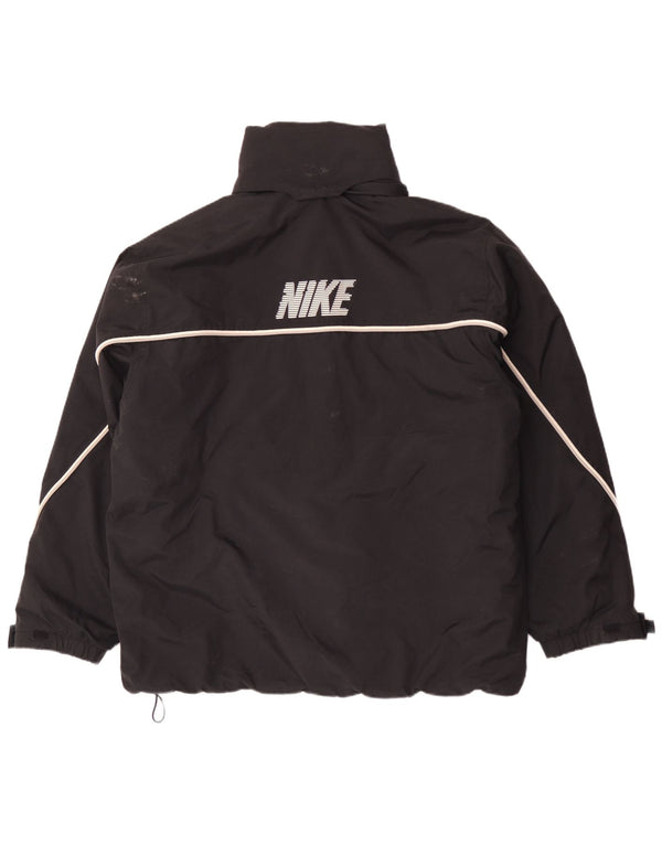 Nike Veste coupe-vent à capuche graphique pour homme UK 42/44 Large Noir Polyester