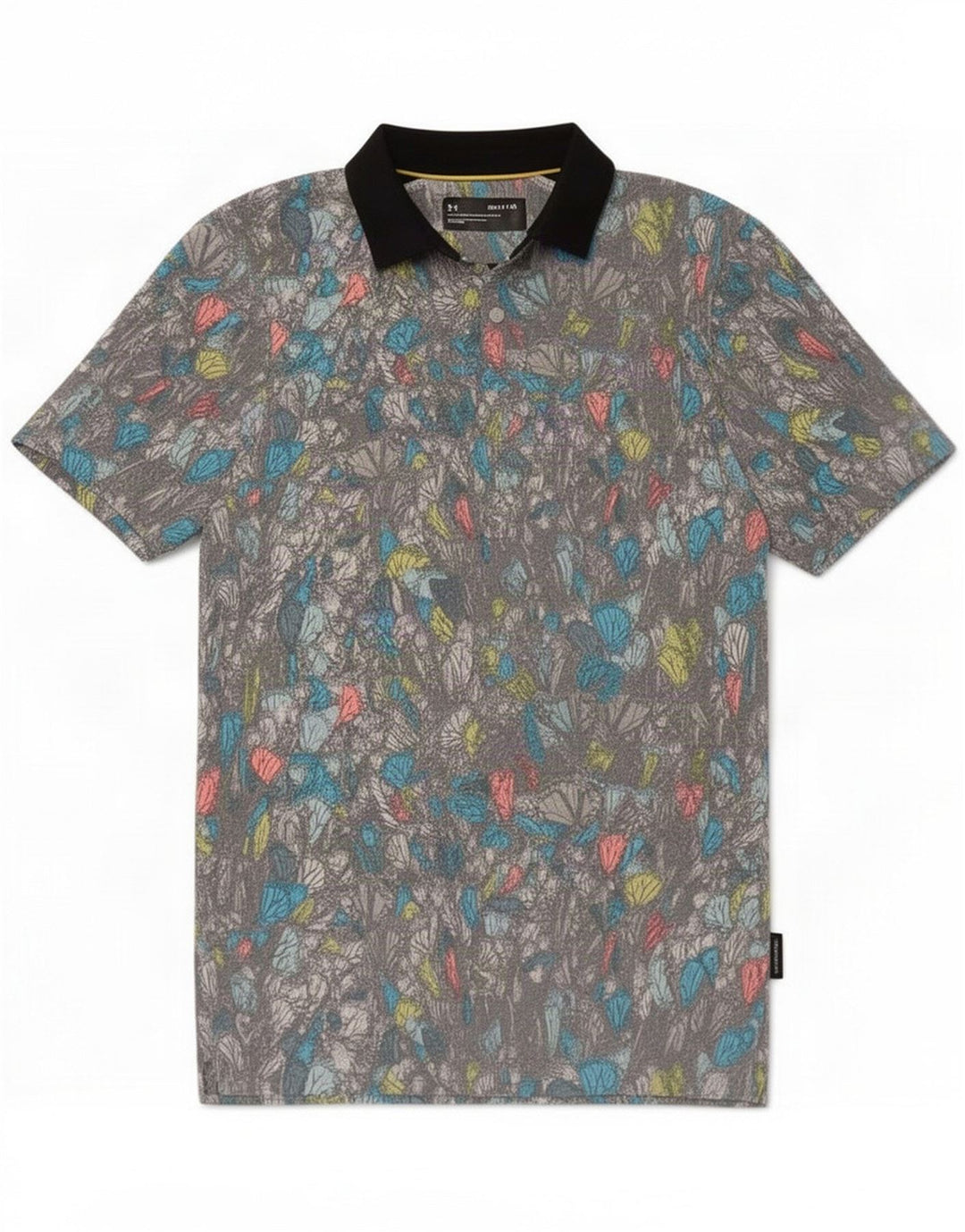 Under Armour Polo de rugby à motif abstrait pour homme Petit gris Polyester