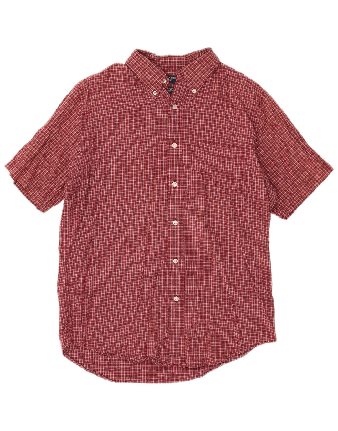 Dockers Chemise à Manches Courtes Homme Rouge Moyen à Carreaux Coton