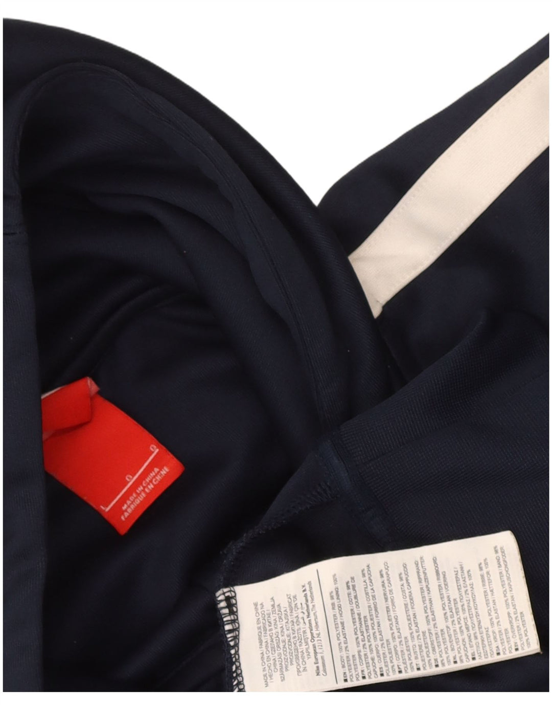 Nike Pull à capuche zippé pour homme en polyester color block bleu marine