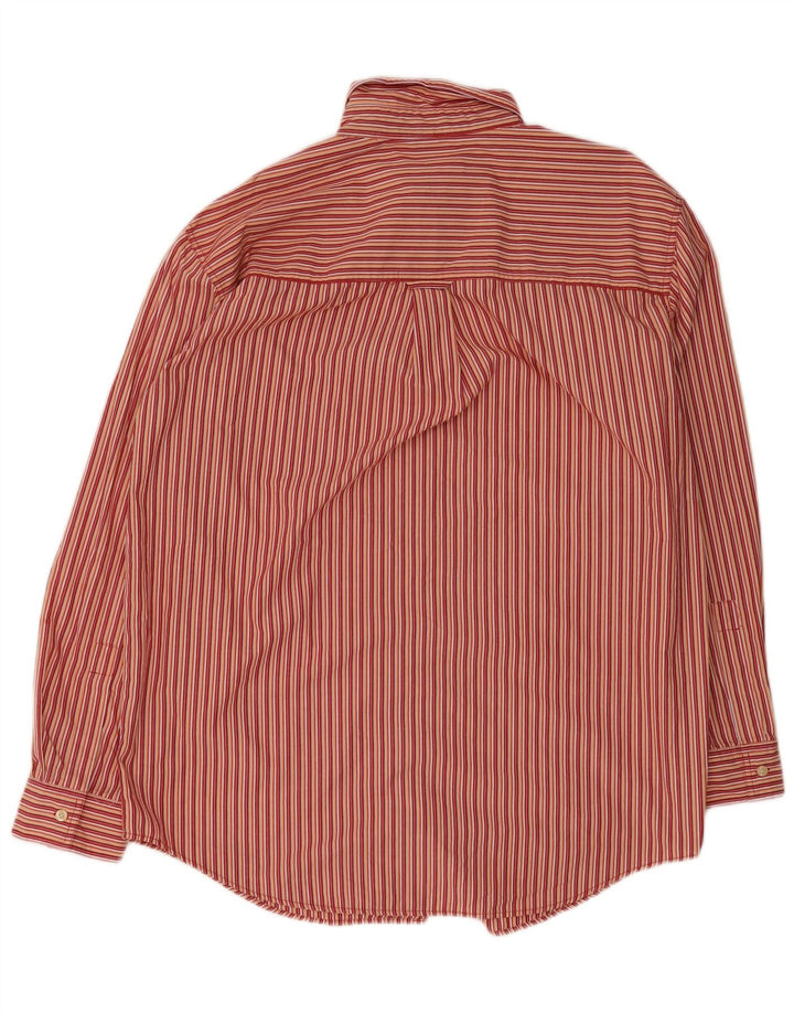 Chaps Chemise Regular Fit Homme Large Rouge Rayé Coton