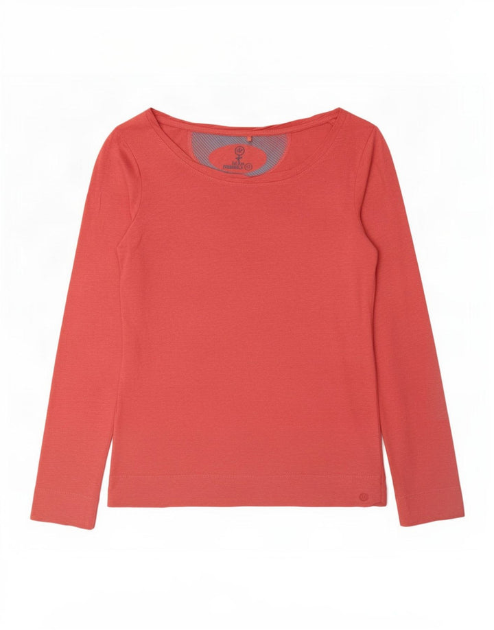 Fat Face Haut à manches longues pour femme en coton moucheté rouge moyen UK 42