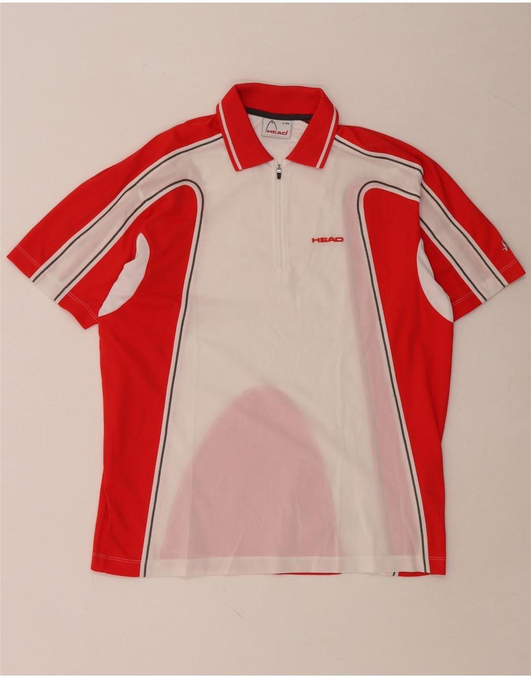 HEAD Polo Homme IT 52 Large Rouge Colorblock Polyester