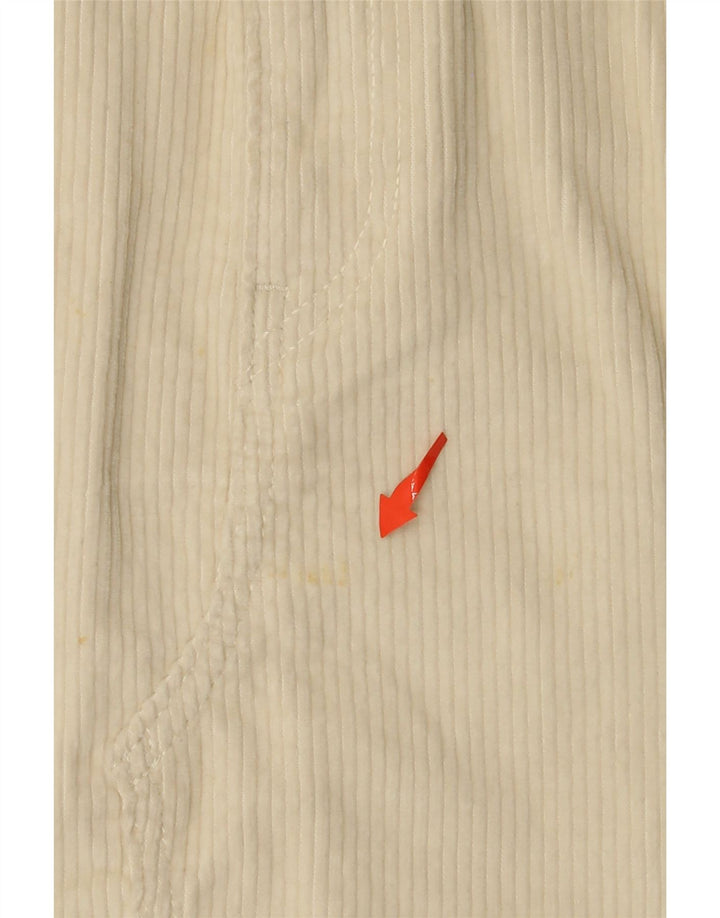 LEVI'S Femme 501 Mini Jupe En Velours Côtelé W28 Coton Blanc Cassé Moyen