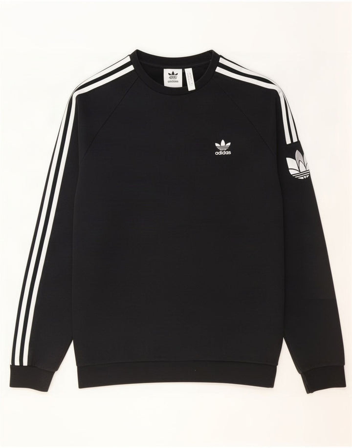 Adidas Sweat-shirt graphique pour homme en coton noir moyen