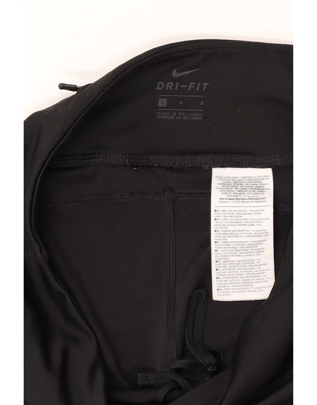 Nike Leggings Femme UK 16 Large Noir Polyester
