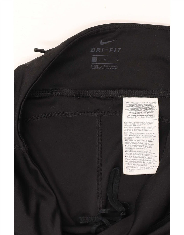 Nike Leggings Femme UK 16 Large Noir Polyester