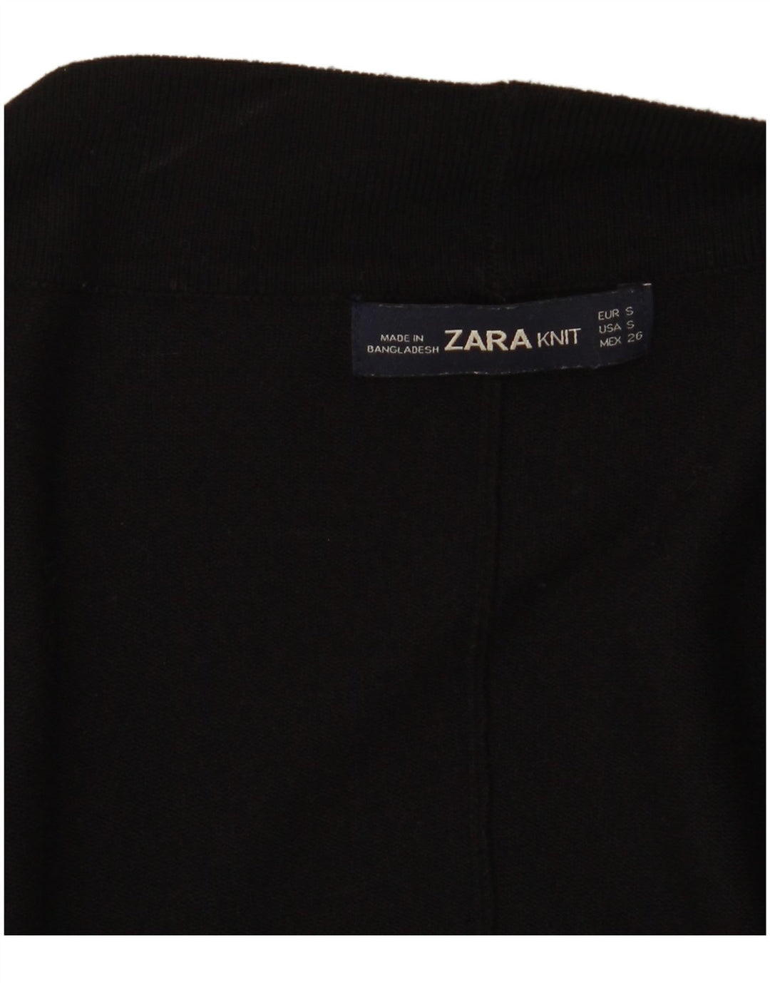 ZARA Cardigan ouvert surdimensionné à manches 3/4 pour femme UK 10 Small Noir