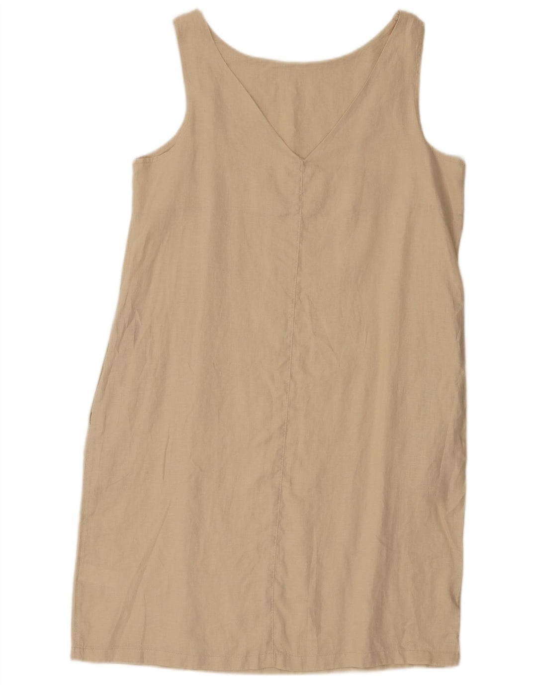 Next Robe droite sans manches pour femme UK 44 Grand lin beige