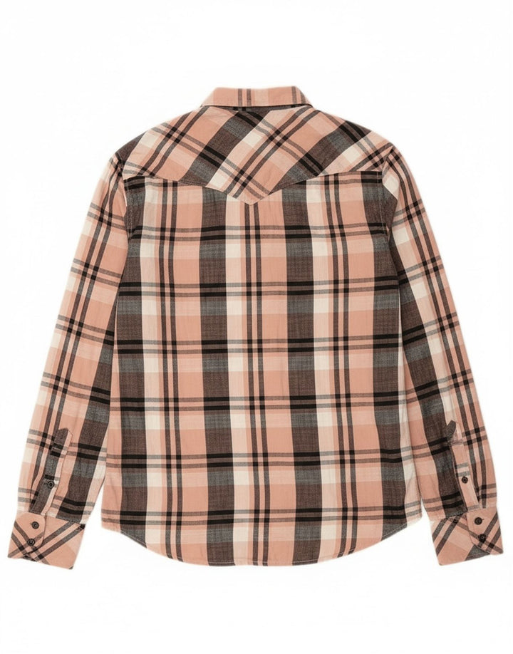 Diesel Chemise en flanelle pour homme en coton à carreaux roses