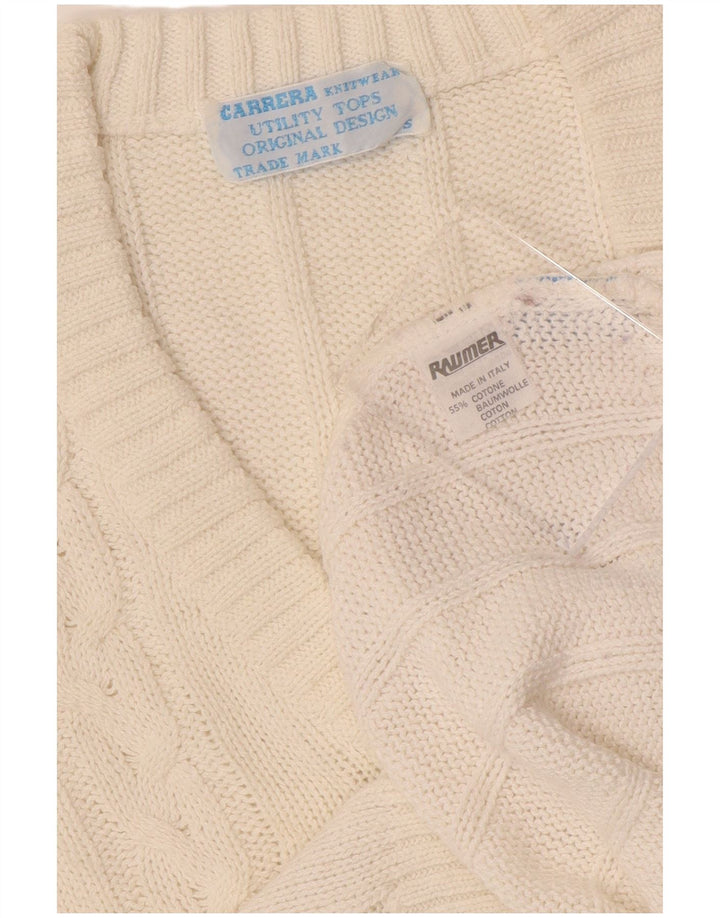 CARRERA Pull col V Homme Petit Blanc Coton