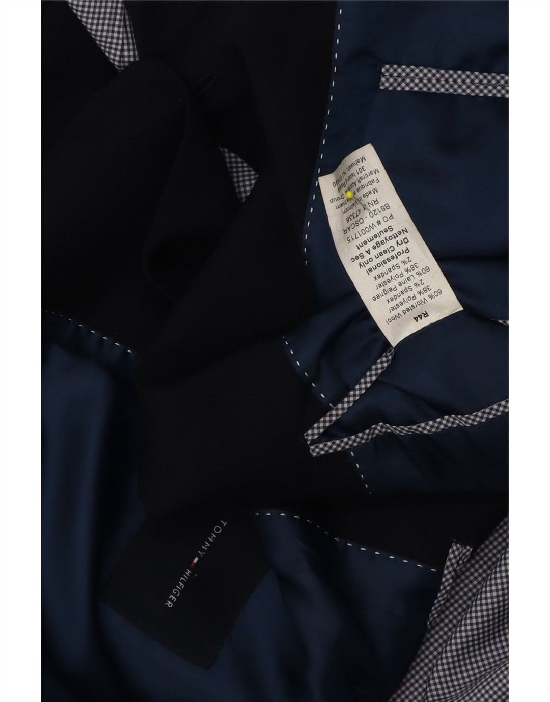Tommy Hilfiger Veste Blazer 2 Boutons Homme UK 44 2XL Bleu Marine Laine