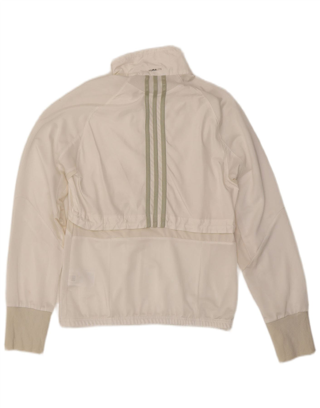 ADIDAS Femmes Clima 365 Survêtement Top Veste UK 10 Petit Blanc Polyester