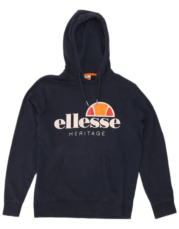 Ellesse Pull à capuche Heritage Graphic pour homme en coton bleu marine Small