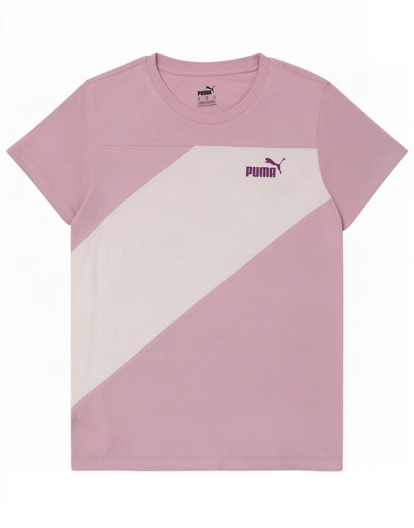 Puma T-shirt pour femme UK 12 Rose moyen Colourblock