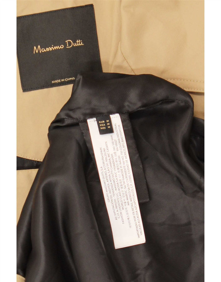 Massimo Dutti Trench court surdimensionné pour femme UK 14 coton beige moyen
