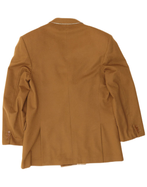Veste Blazer Double Boutonnage Vintage Homme IT 52 XL Laine Vierge Beige