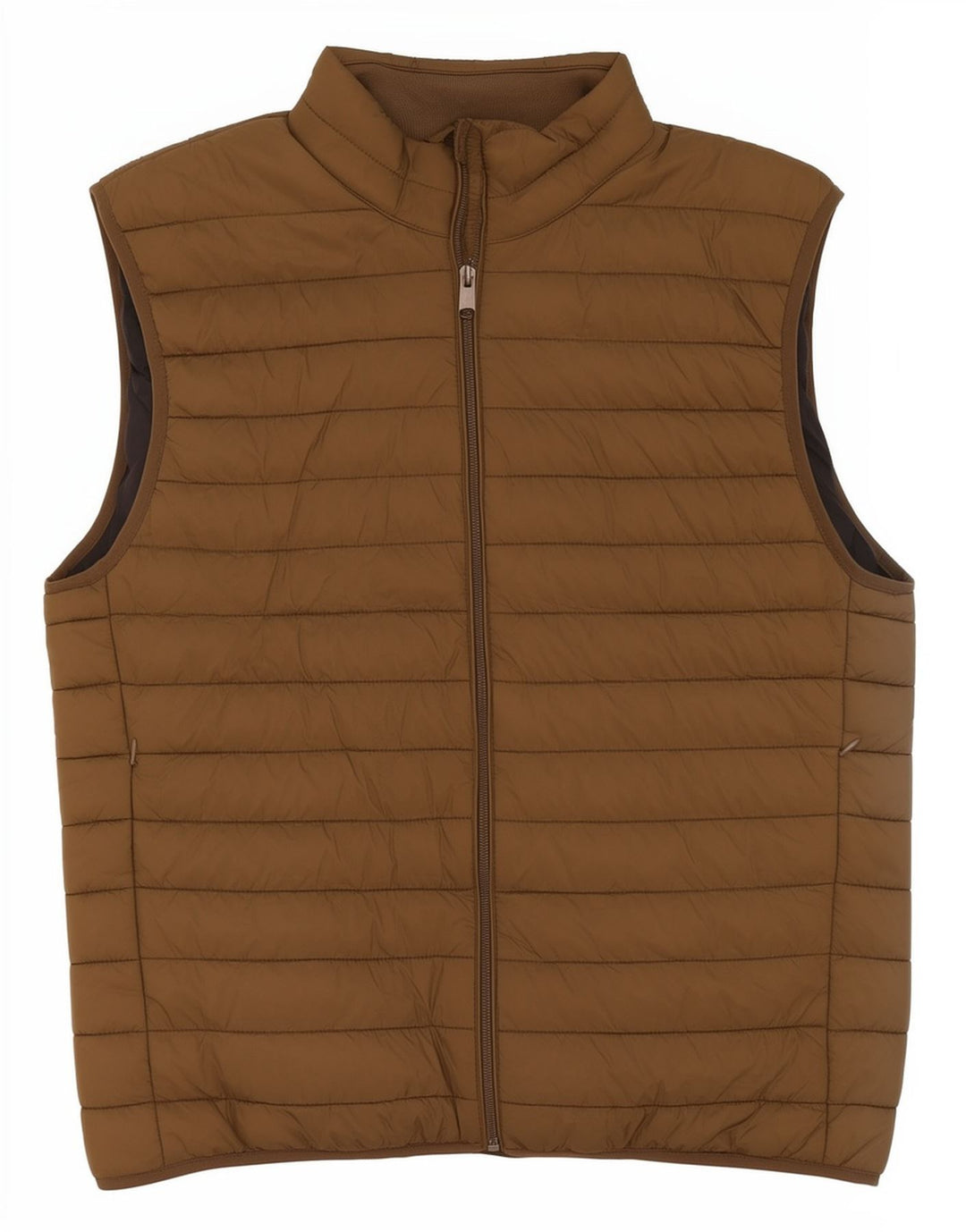 Zara Gilet rembourré pour homme UK 40 Large Kaki Polyester