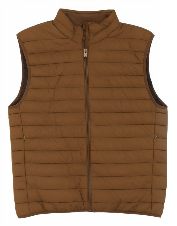 Zara Gilet rembourré pour homme UK 40 Large Kaki Polyester