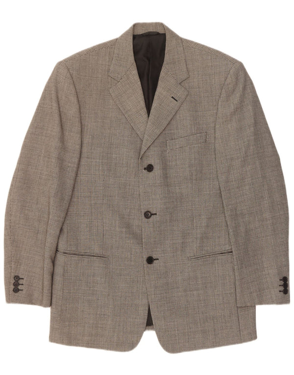 Cerruti 1881 Veste Blazer 3 Boutons Homme IT 48 Laine à Carreaux Gris Moyen