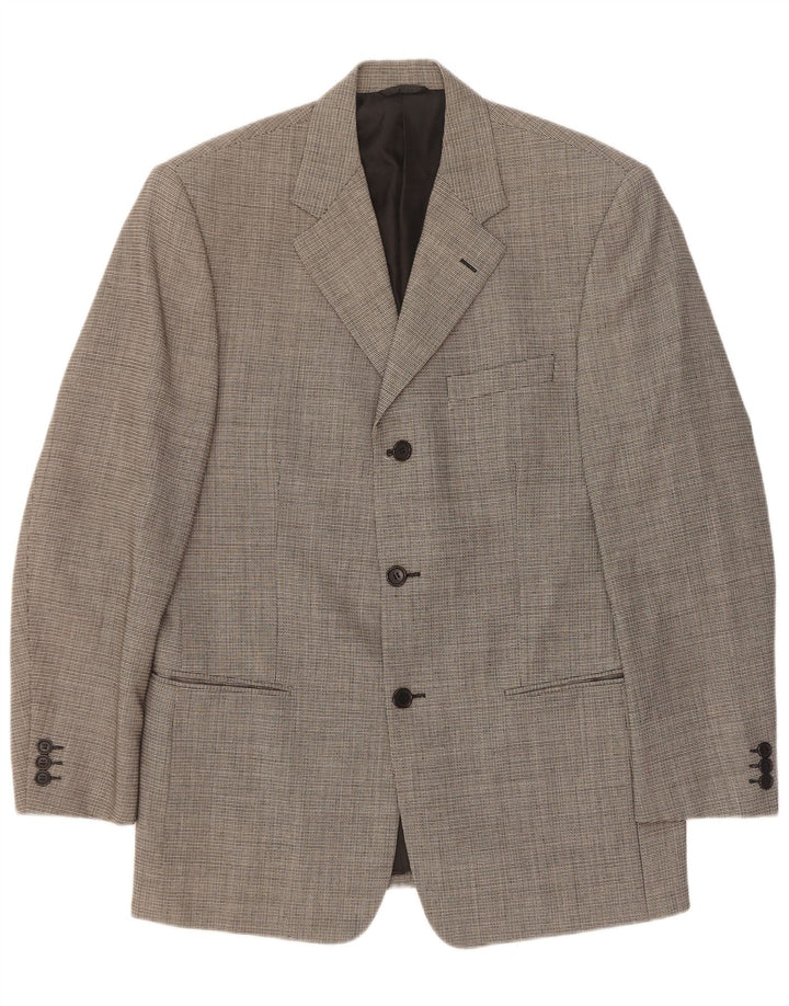 Cerruti 1881 Veste Blazer 3 Boutons Homme IT 48 Laine à Carreaux Gris Moyen