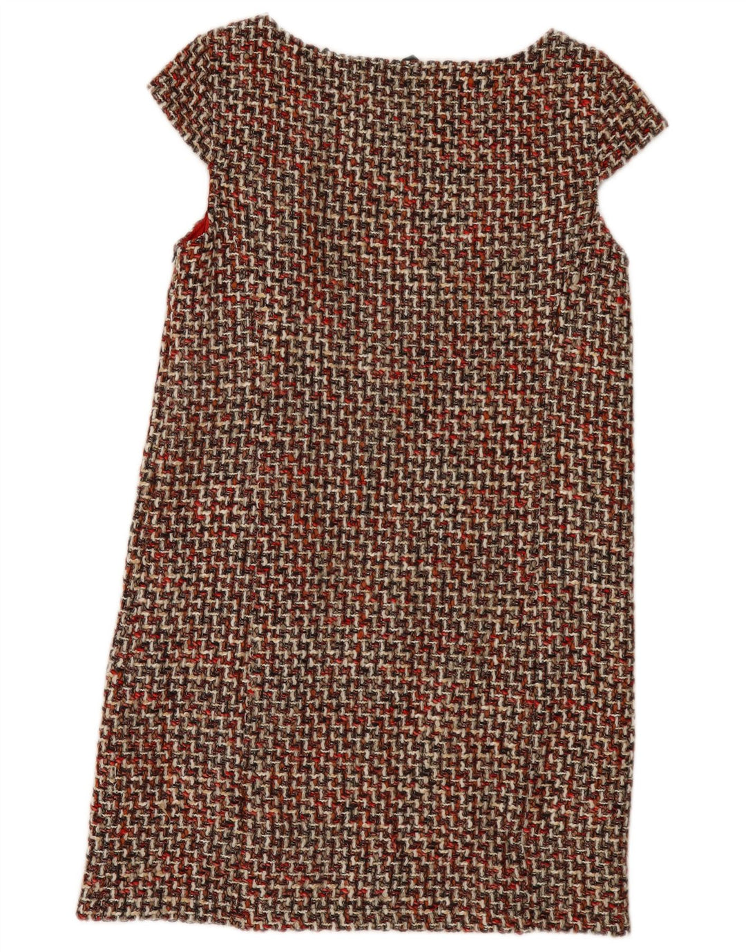 Benetton Robe Droite Femme UK 44 Grand Acrylique à Carreaux Multicolore