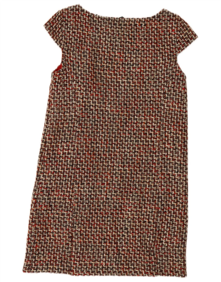 Benetton Robe Droite Femme UK 44 Grand Acrylique à Carreaux Multicolore