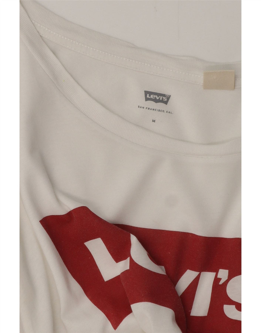 LEVI'S T-shirt graphique pour femme UK 12 Blanc moyen