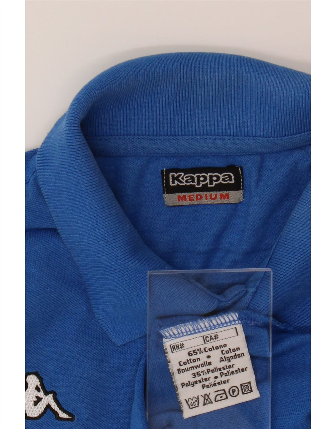 KAPPA Mens Polo Shirt Medium Blue Cotton Vintage Kappa and Second-Hand Kappa from Messina Hembry 