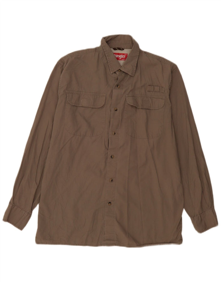 Wrangler Chemise Homme Kaki Moyen Coton