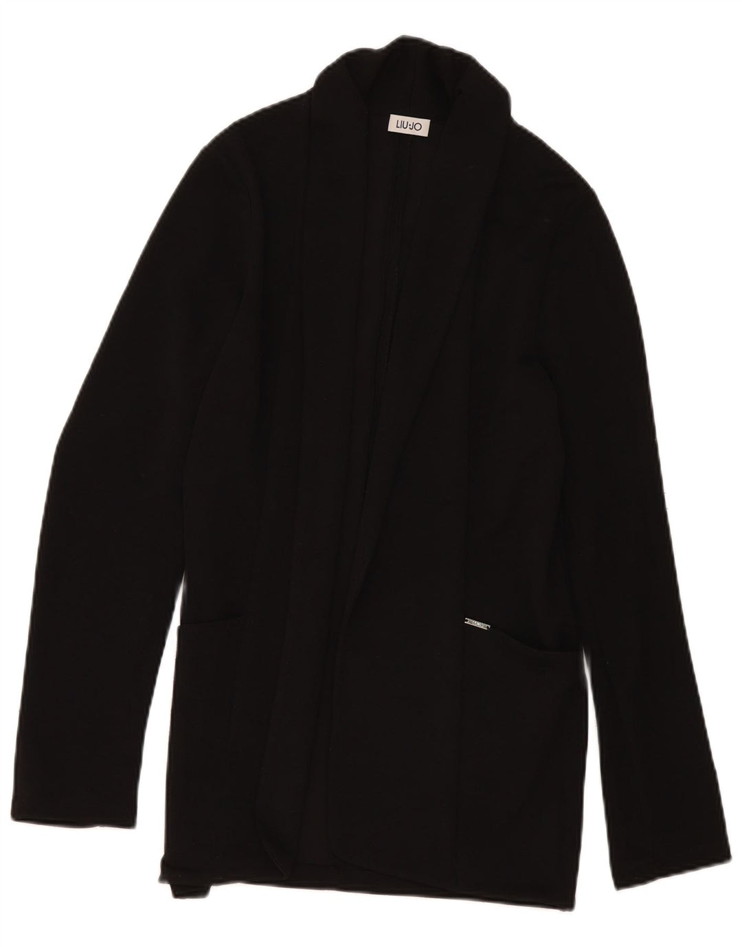 Liu Jo Femme Cardigan Ouvert Pull IT 42 Moyen Noir Polyester