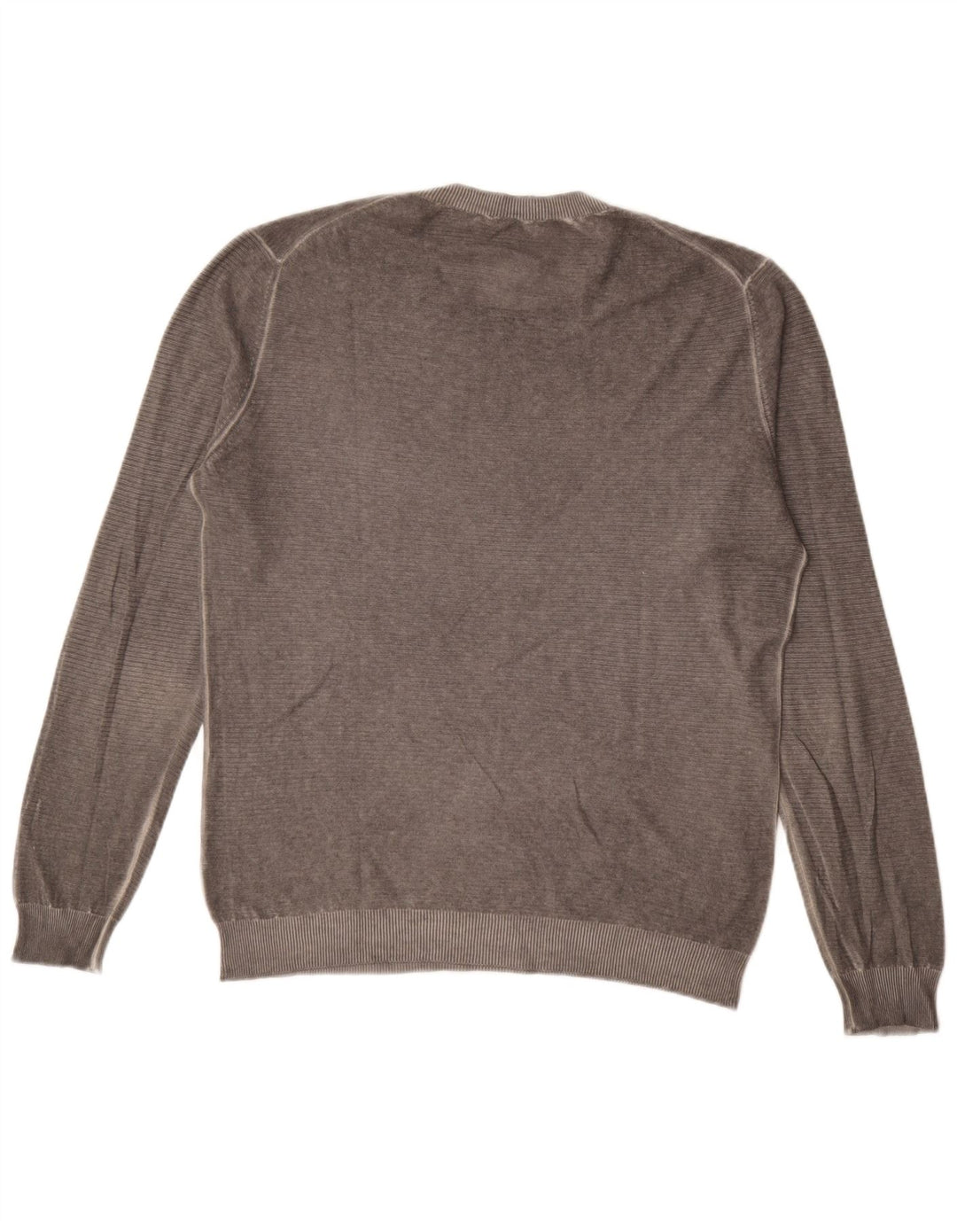 Sisley Pull Col Ras Du Cou Large Gris Homme