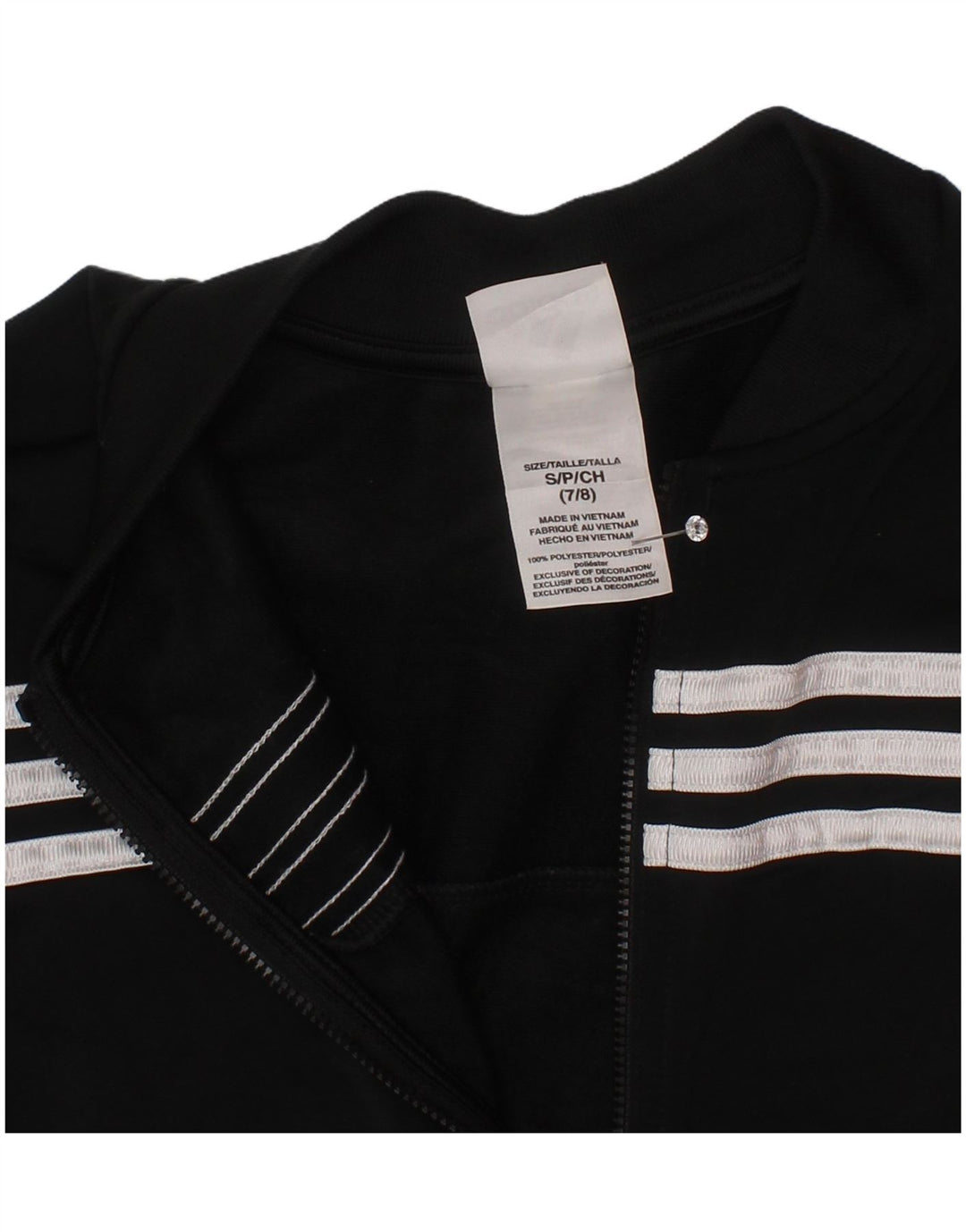 Adidas Veste de survêtement pour garçon 7-8 ans Petit Noir Polyester