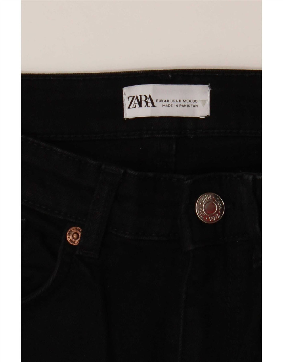 Zara Jean Bootcut Femme EU 40 Moyen W30 L27 Noir