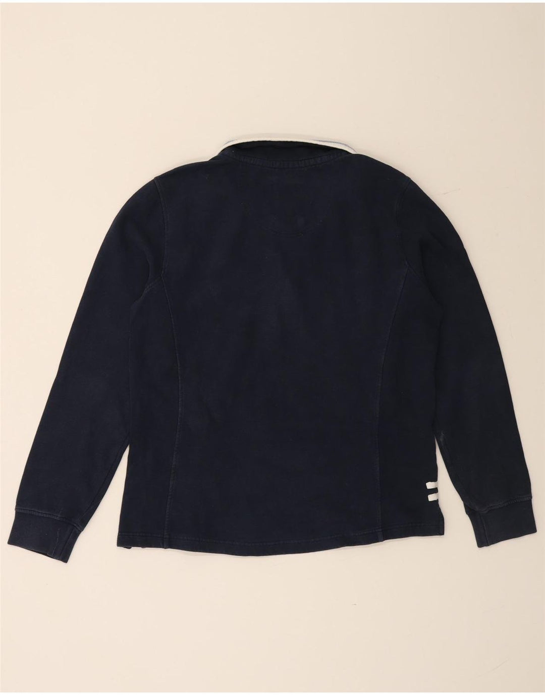 CREW CLOTHING Sweat-shirt à col zippé pour femme UK 16 Large Bleu marine