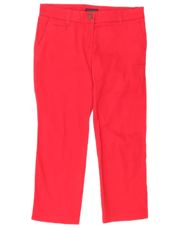 Tommy Hilfiger Pantalon court droit pour femme US 4 Small W30 L24 Rouge