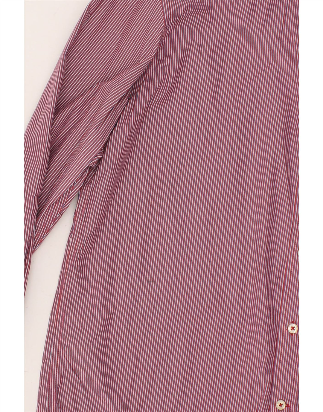 IZOD Mens Slim Fit Shirt Large Red Pinstripe Cotton Vintage Izod and Second-Hand Izod from Messina Hembry 