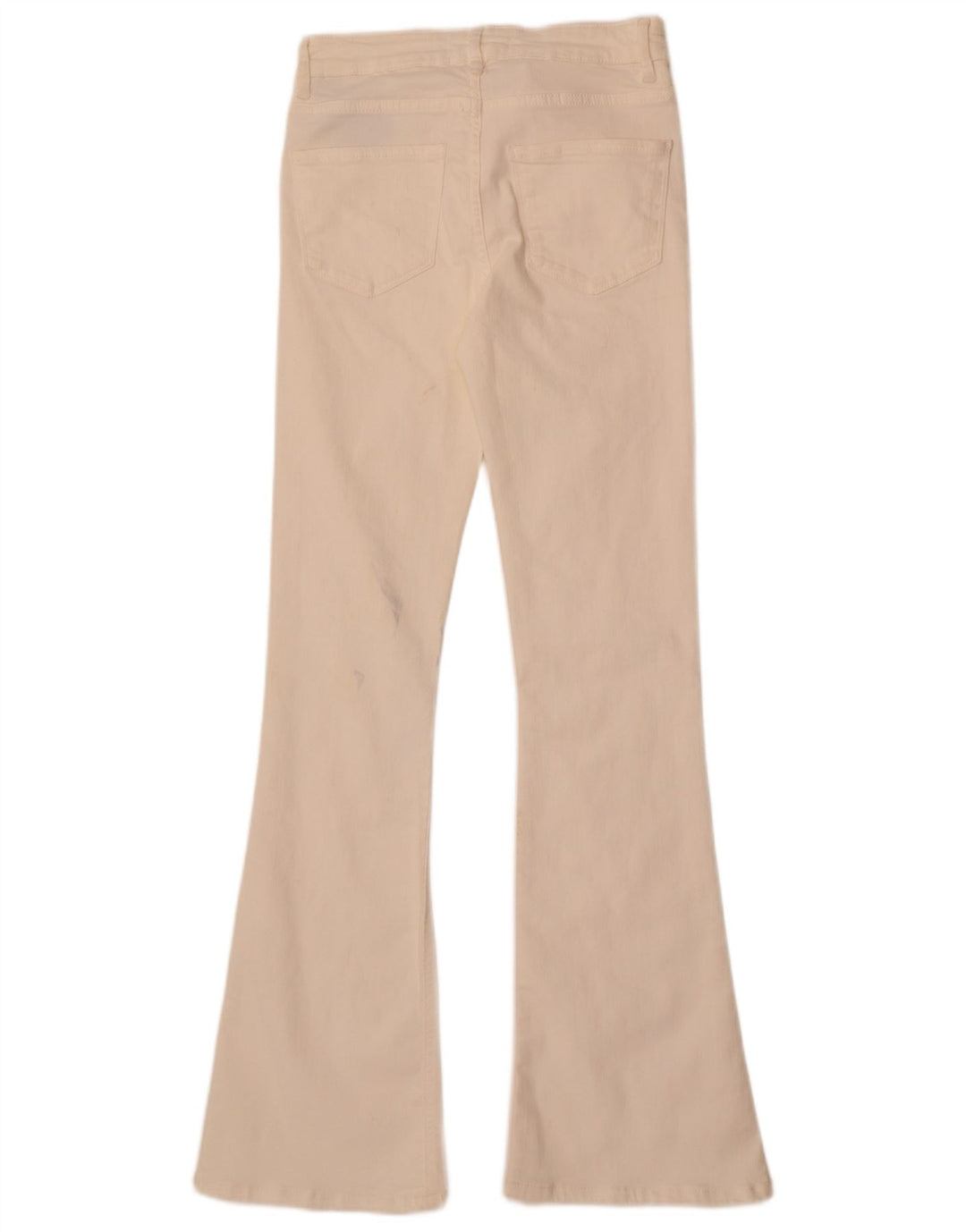 Zara Jean évasé femme EU 34 2XS W24 L32 coton blanc