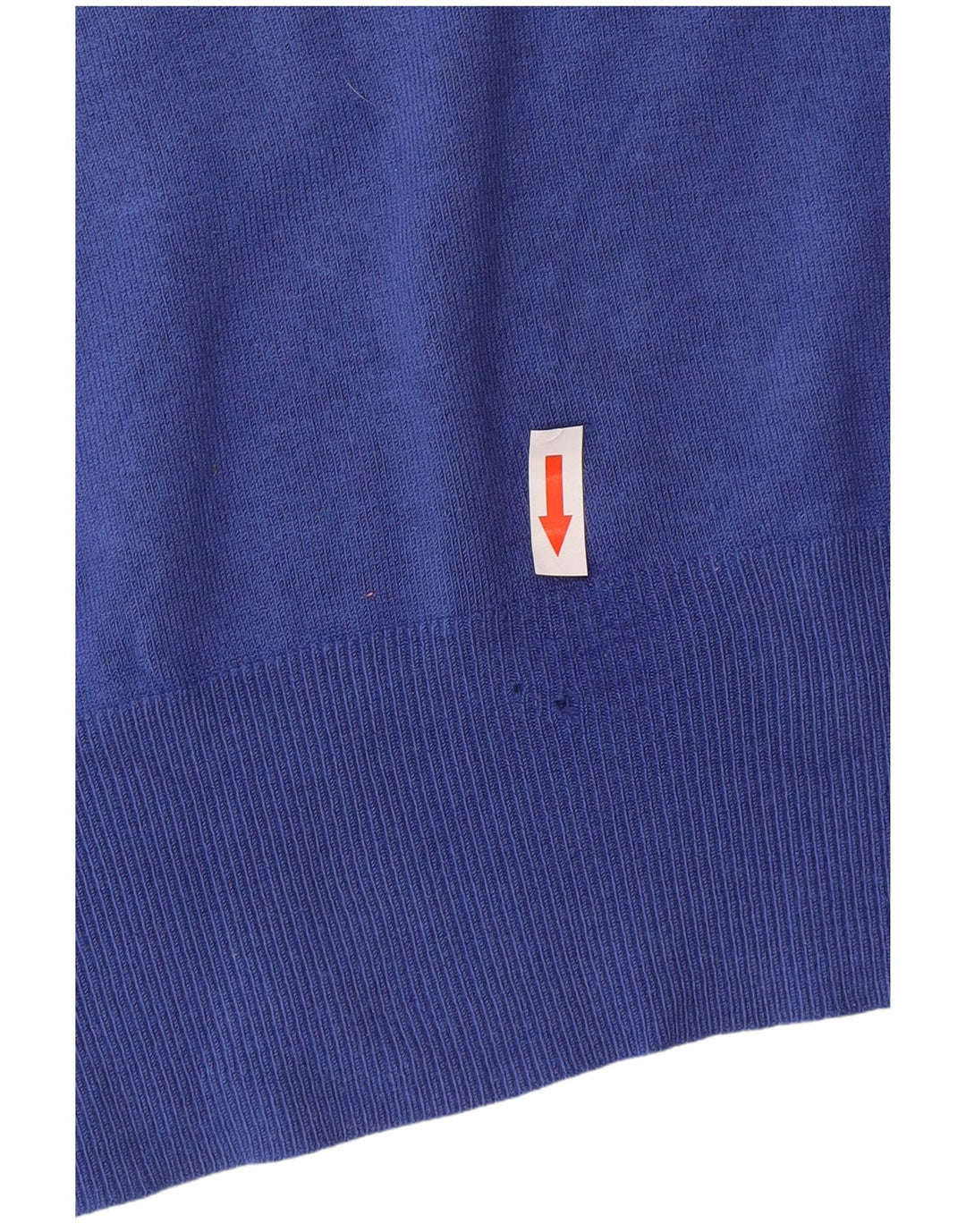 Marks & Spencer Pull col en V pour femme UK 16 Large Bleu Polyamide