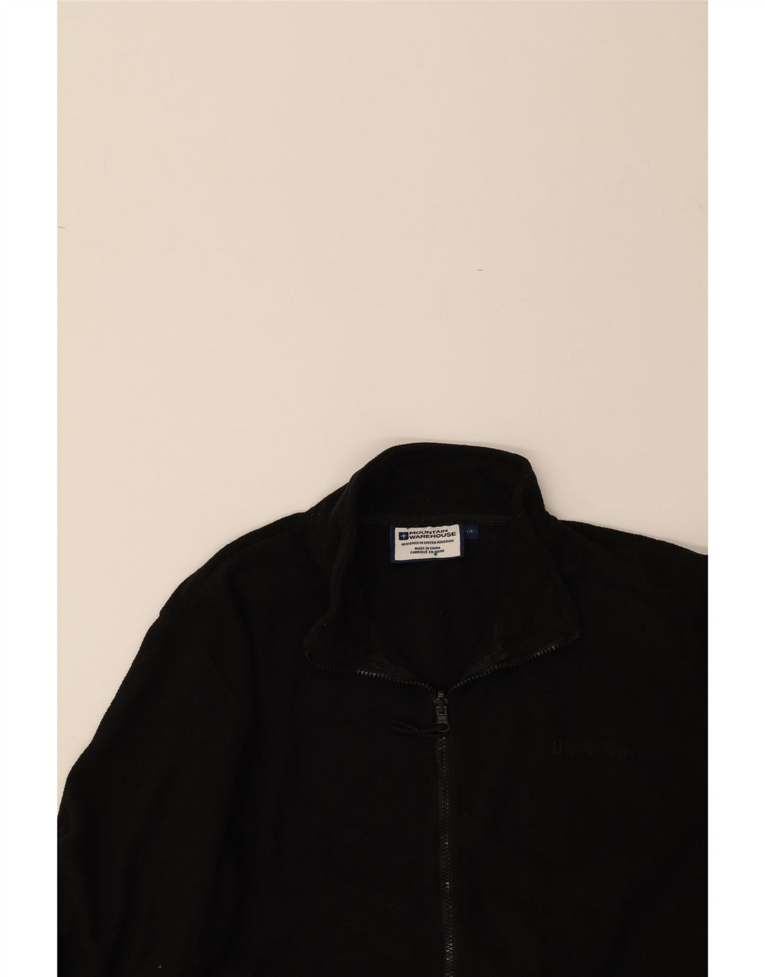 MOUNTAIN WAREHOUSE Mens Fleece Jacket UK 40 Large Black Polyester Vintage Mountain Warehouse and Second-Hand Mountain Warehouse from Messina Hembry 