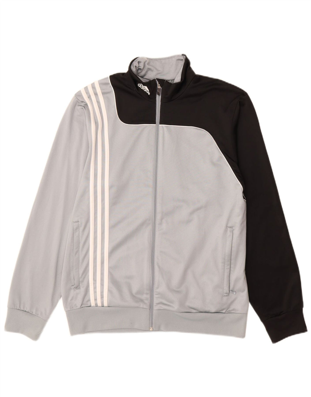 Adidas Veste de survêtement pour homme UK 40/42 Gris moyen Colourblock Polyester