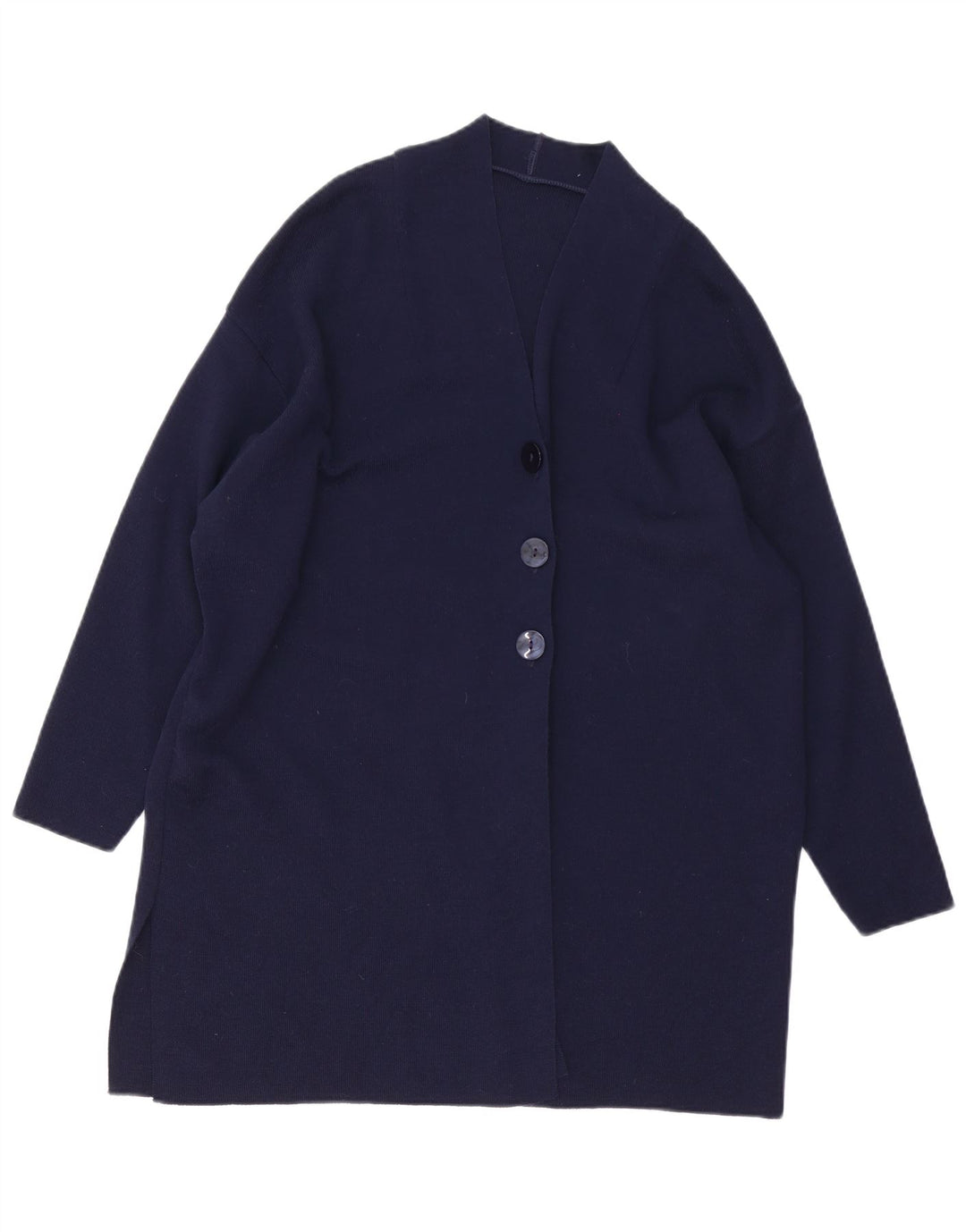 Marks & Spencer Pull cardigan long pour femme UK 12 Bleu marine moyen