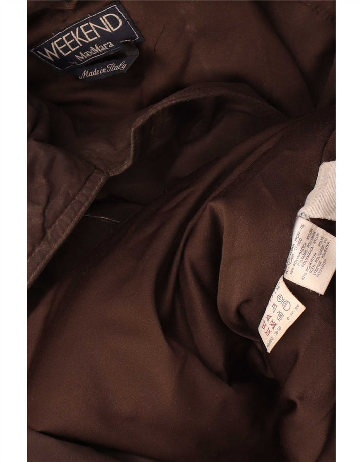 Max Mara Parka surdimensionnée à capuche pour femme UK 8 Small Marron