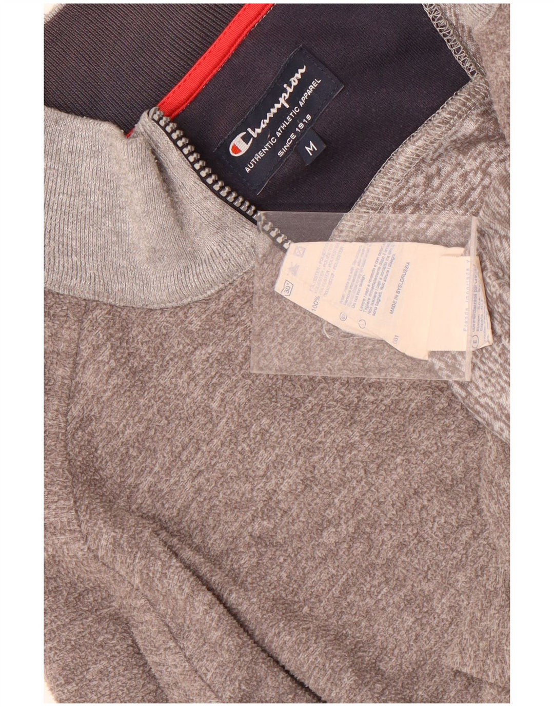 Champion Veste de Survêtement Homme Gris Moyen Polyester