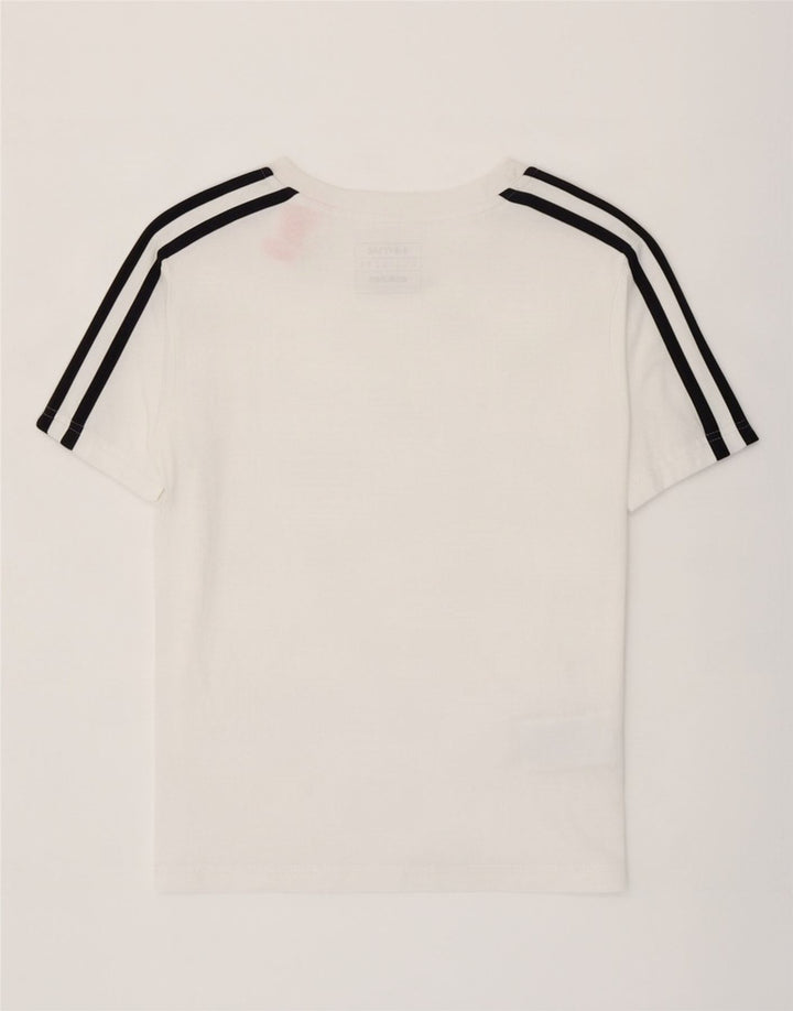 Adidas T-Shirt Top Garçon 7-8 ans Blanc Coton