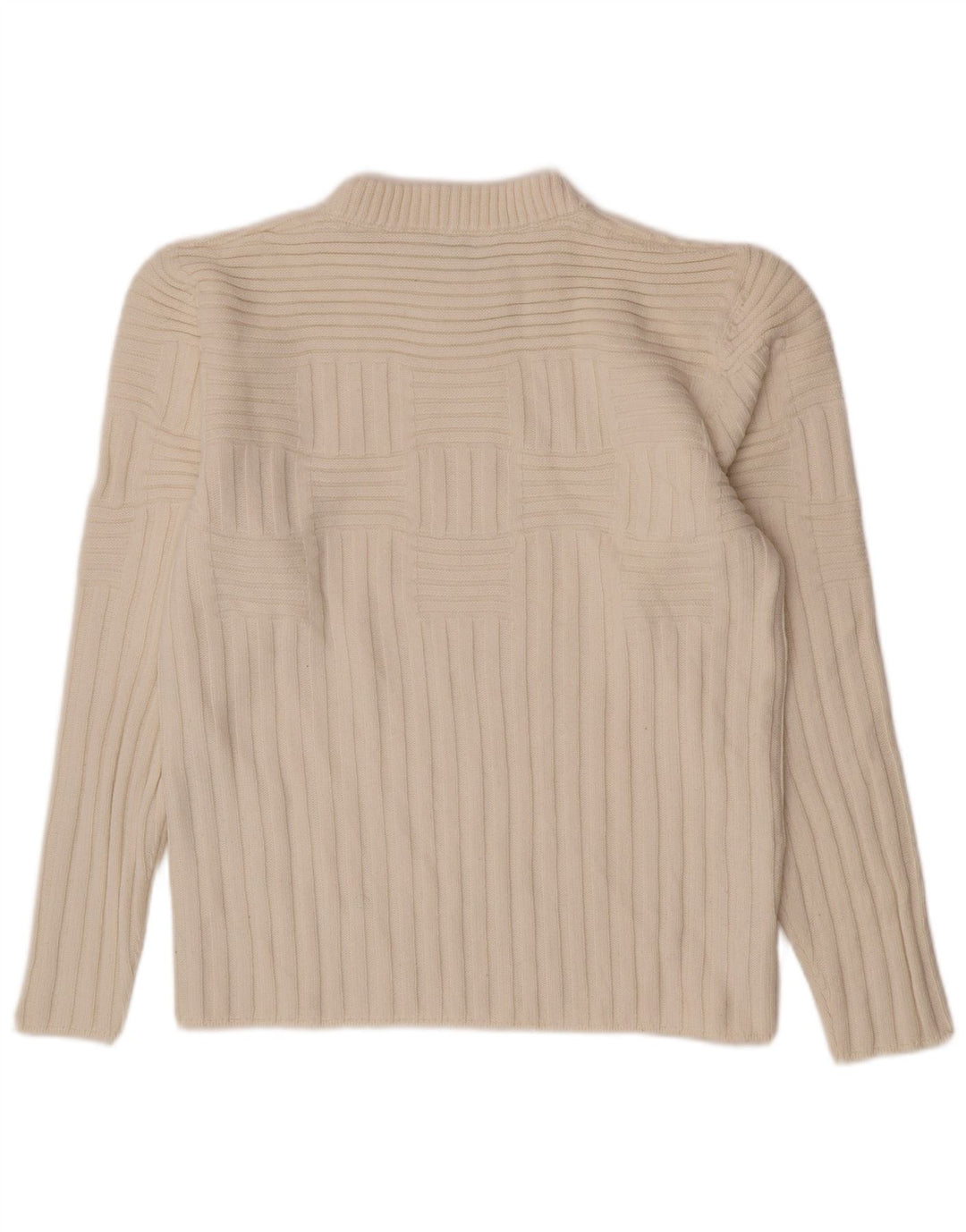 Bikkembergs Pull à col rond pour femme UK 12 Medium Off White