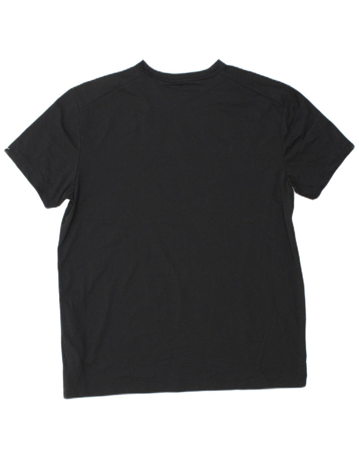 NIKE Hommes Dri Fit Graphic T-Shirt Top Noir Moyen Polyester